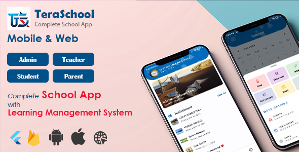 Teraschool – Faculty Administration Machine with Pupil | Individuals | Trainer Flutter App