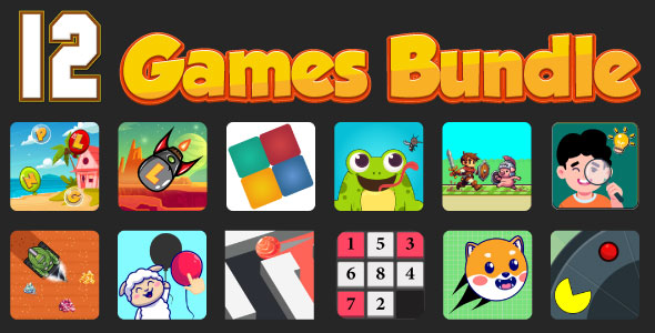 Bundle N°4 :12 HTML5 GAMES – Internet, Cellular and FB Instantaneous video games(3p and HTML5)