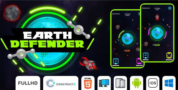 Earth Defender – HTML5 Sport (Construct3)