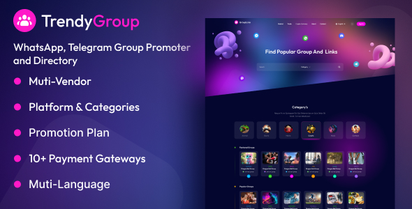 TrendyGroup – Whatsapp, Telegram Neighborhood Promoter and Listing