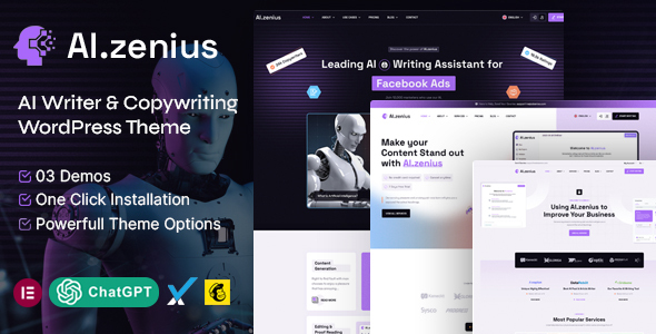 Ai Zenius – AI Creator & Copywriting WordPress Theme