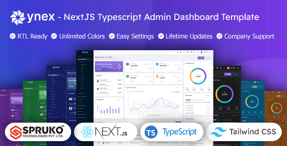 Ynex – Nextjs Typescript Tailwind Admin Dashboard Template