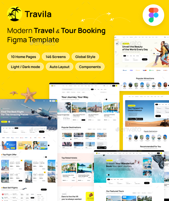 Travila – In vogue Gallop & Tour Reserving Figma Template