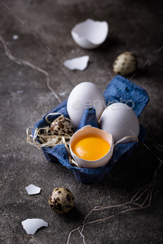 Baking substances with flour and eggs