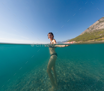 Sea summer season season panorama. Budge forwards and backwards and Vacation idea.