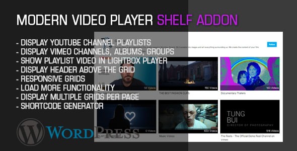 In mannequin Video Participant for WordPress Shelf Addon