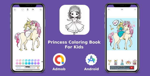 Princess Coloring Information For Younger people with Admob + GDPR (Android 13 Supported)