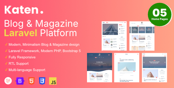 Katen – Weblog & Journal Laravel Script