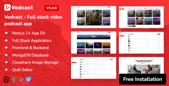 Vodcast – Elephantine Stack Video Podcast Subsequent.js App