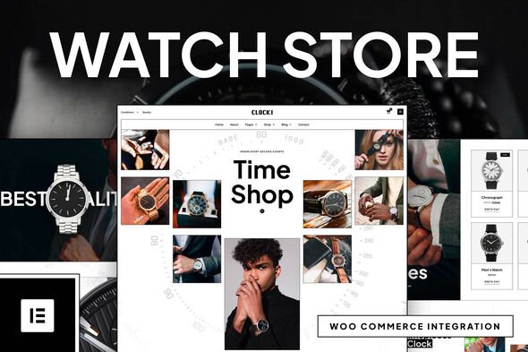 Clocki – Watch Retailer Elementor Professional Template Package