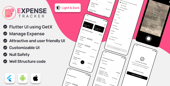 Expense Tracker : Your Private Finance Tracker App | iOS/Android App Template