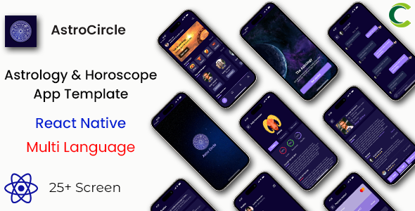 Astrology & Horoscope App template in React Native | AstroCircle | Multi Language