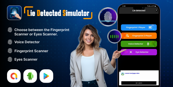 Lie Detector Simulator – Fact or Lie Detector – Fingerprint Scanner – Prank App