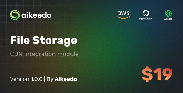 Aikeedo Cloud Storage Plugin – AWS S3, Digital Ocean Areas, Wasabi