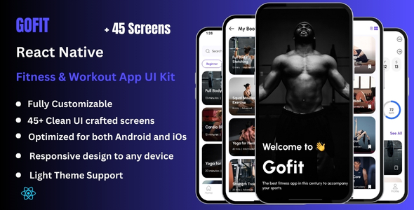 Gofit – Health & Articulate React Native Expo App Ui Gear