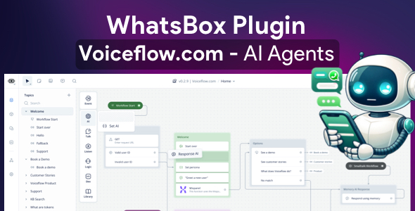 VoiceFlow AI agent for WhatsApp – Plugin for WhatsBox