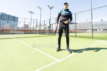 man taking half in drag tennis at indoors pitch