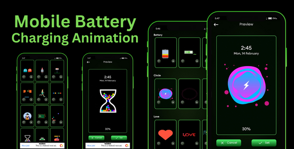 Cell Battery Charging Animation AdMob Adverts Android