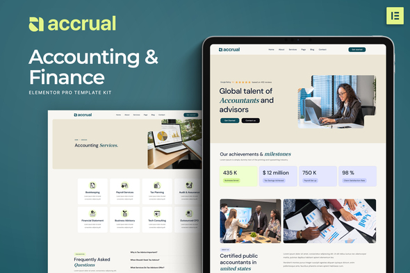 Accrual – Accounting & Finance Elementor Template Tools