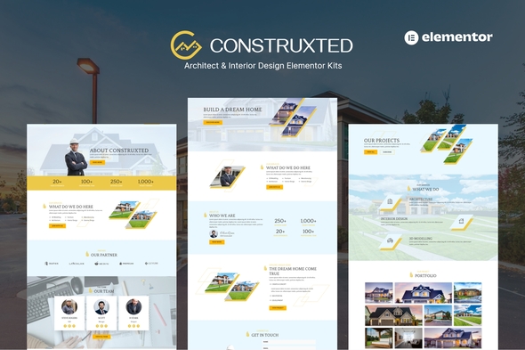 Construxted – Architect & Inside Develop Elementor Template Kits