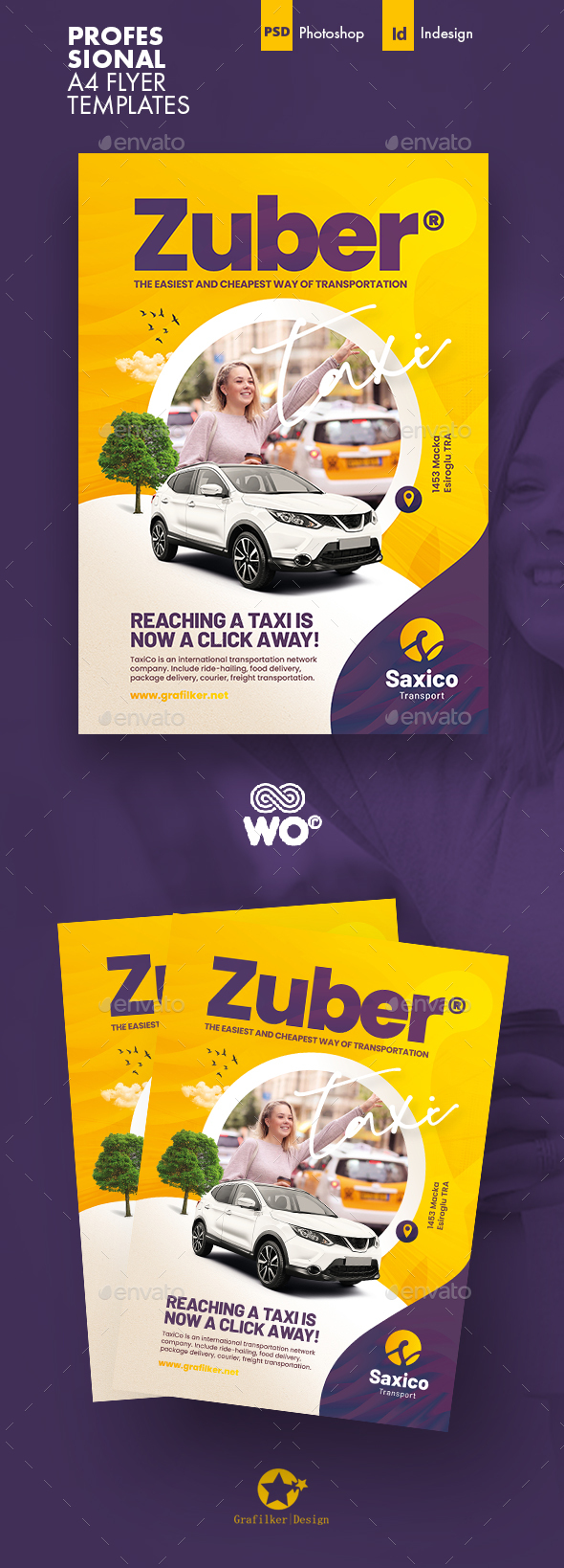 Taxi Utility Flyer Templates