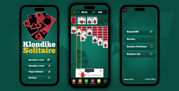 Klondike Solitaire – iOS Sport SpriteKit Swift 5