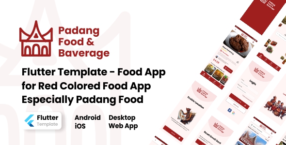 Padang Meals App | Flutter Android iOS UI Tools Template