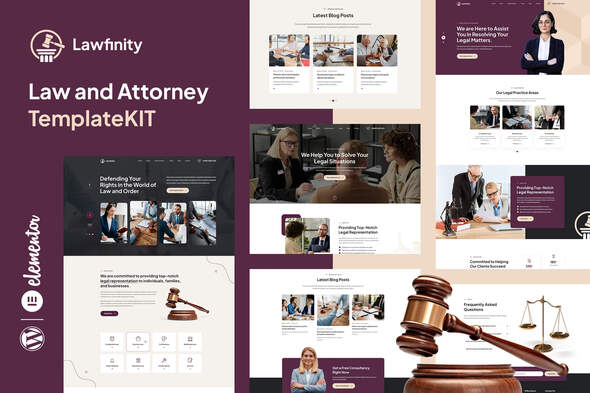 Lawfinity – Laws & Legal professional Elementor Template Tools