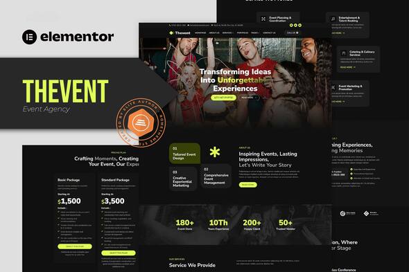 Thevent – Occasion Company Elementor Template Package