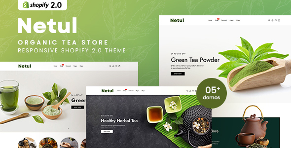 Netul – Natural Tea Retailer Shopify 2.0 Theme