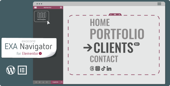 EXA Navigator – Fullscreen Menu for Elementor