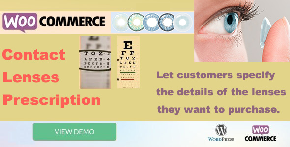 WooCommerce Contact Lenses Prescription Plugin