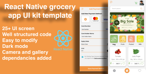 Grocery Cart Skilled – React Native UI Gear Template