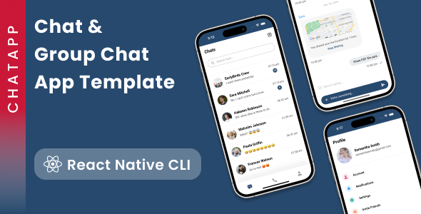 Chat & Neighborhood Chat App Template React Native CLI | Whatsapp Clone React Native CLI Template | ChatApp