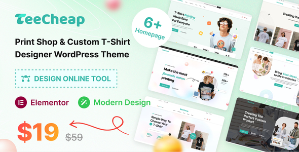 TeeCheap – Print Retailer & Customise T-shirt Bear On-line WordPress theme