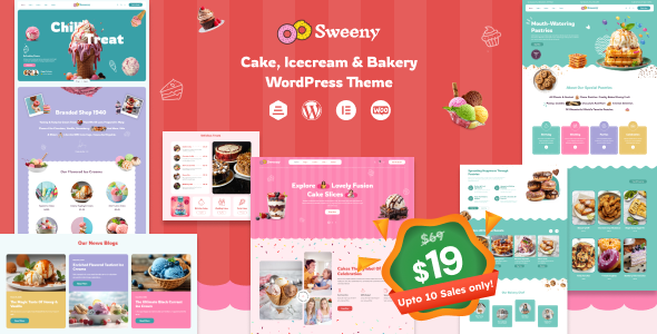 Sweeny – Cake, Icecream & Bakery Retailer WordPress Theme