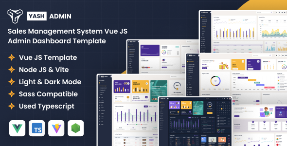 YashAdmin – Product sales Administration System Admin Dashboard Vue JS Template