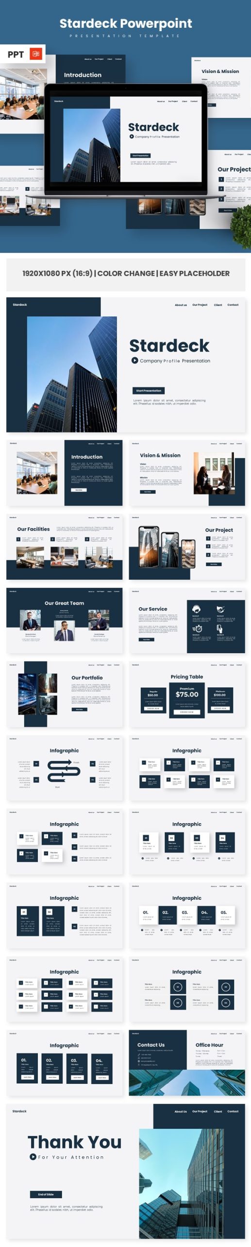 Stardeck – Agency Profile Powerpoint Templates