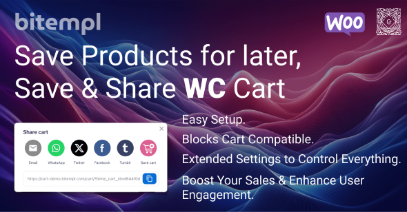 Connect merchandise for later, Connect & Half WooCommerce Cart