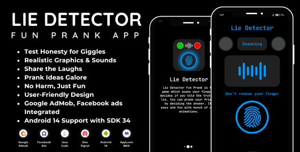 Lie Detector Pleasurable Prank App with AdMob Adverts Android