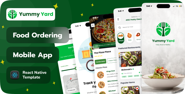 Yummy Yard | Meals Ordering App React Native Template