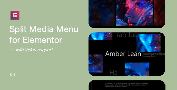 Break up Media Menu for Elementor