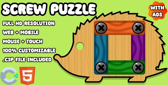 Screw Puzzle – Wooden Bolts and Nuts. HTML5 Sport (Obtain 3). Net and Cell ready