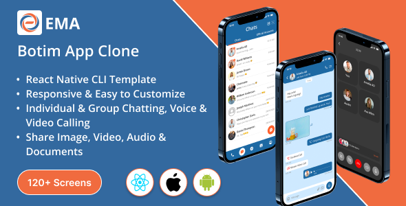 Thema – Botim App Clone | Verbalize and Video Calls | React Native CLI template | Android / iOS app