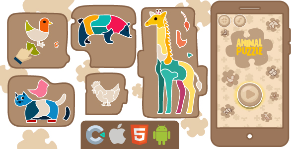 Animal puzzle – HTML5 – Produce 3