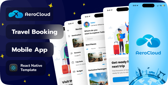 AeroCloud | Lope | Reserving | Cell App React Native  Template