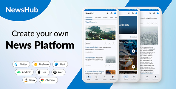 NewsHub : Flutter Information App Template