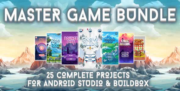 Grasp Sport Bundle 25 Full Duties for Android Studio & Buildbox