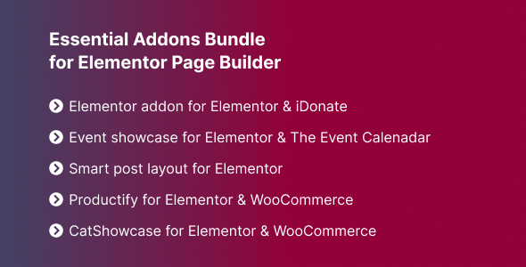 Important Addons Bundle for Elementor Web page Builder