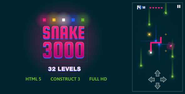 Snake 3000 – HTML5 Recreation (Construct3)